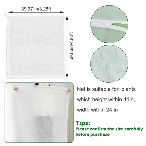 Waybas bird netting with small mesh protecting garden from birds