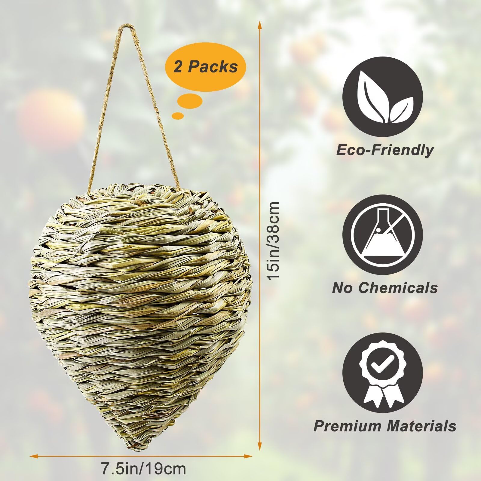Waybas outdoor wasp nest decor hung under eaves deters intruding insects with rustic charm