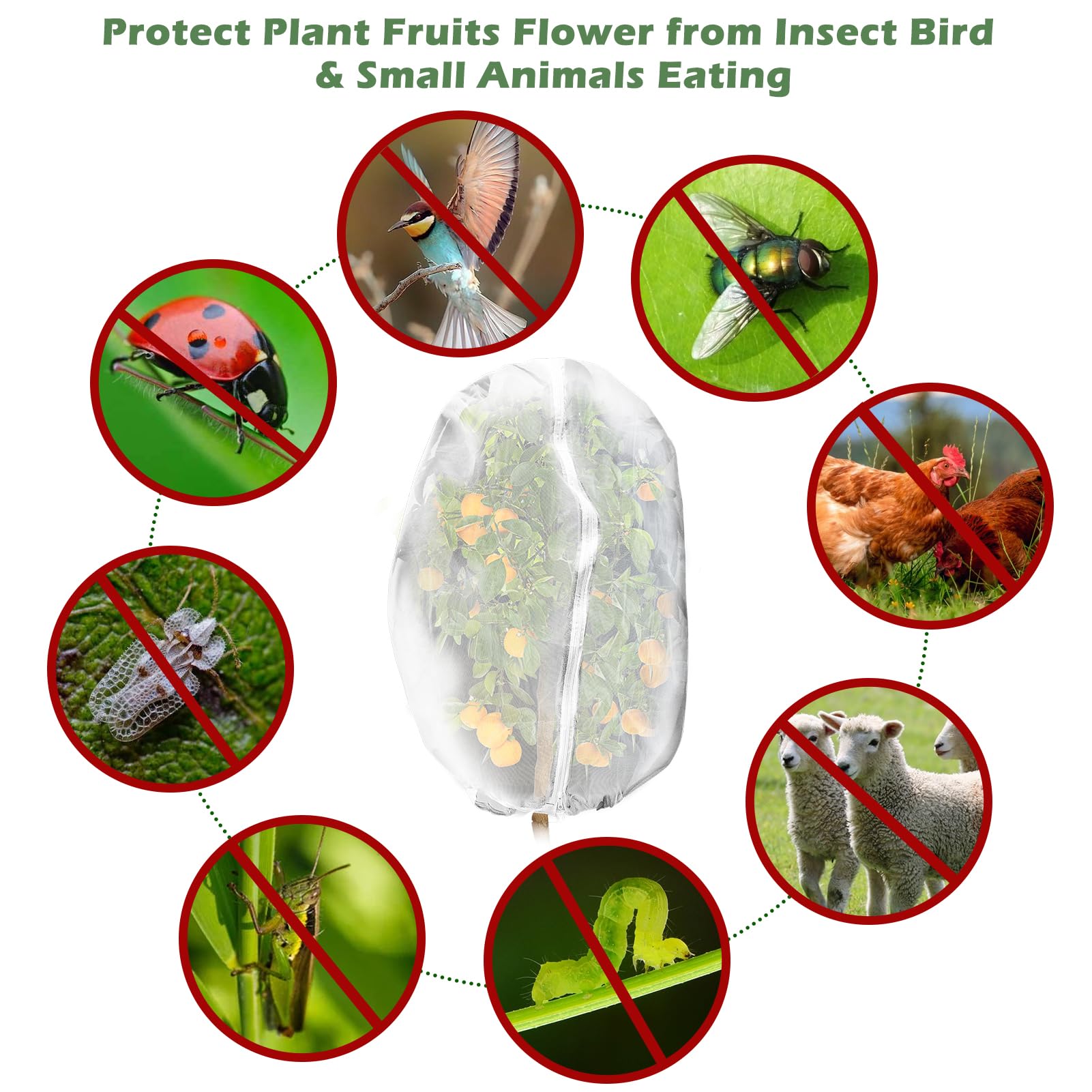 Waybas durable polyester garden net guards vegetables while allowing airflow