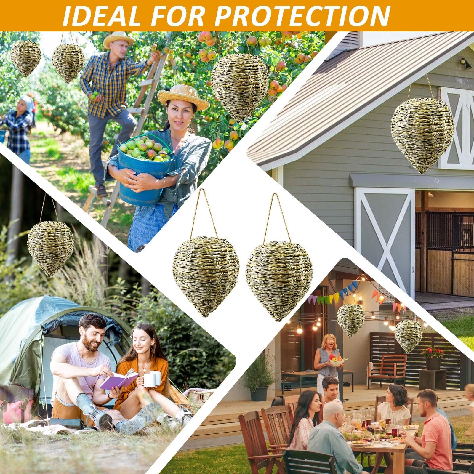 Waybas weatherproof wasp nest decor suitable for garden and yard areas