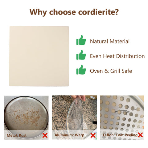 Waykea cordierite pizza stone in oven showing steady heating