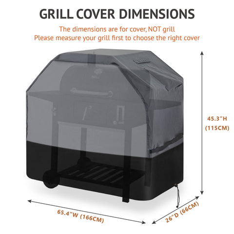Waykea heavy duty grill cover 65-inch UV fade resistant shields color over time.