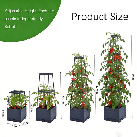 Waylinho versatile planting box supports tomatoes, eggplants, strawberries, and climbing plants.
