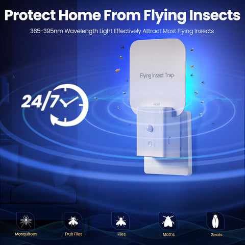 WAYSLA 2-in-1 fly trap with night light provides soft illumination