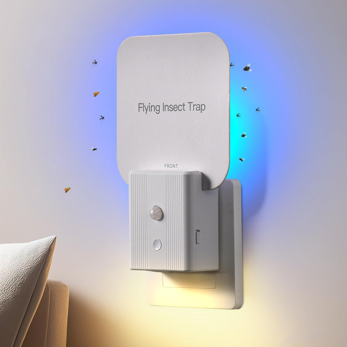 WAYSLA fruit fly trap indoors with UV light attracts pests quietly at night