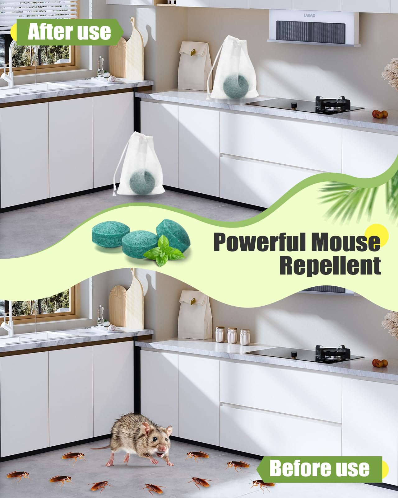 WAYSLA indoor/outdoor rodent repellent with natural plant-based ingredients safety.