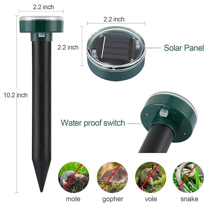 WAYSLA ultrasonic waves shield your lawn from burrowing pests.