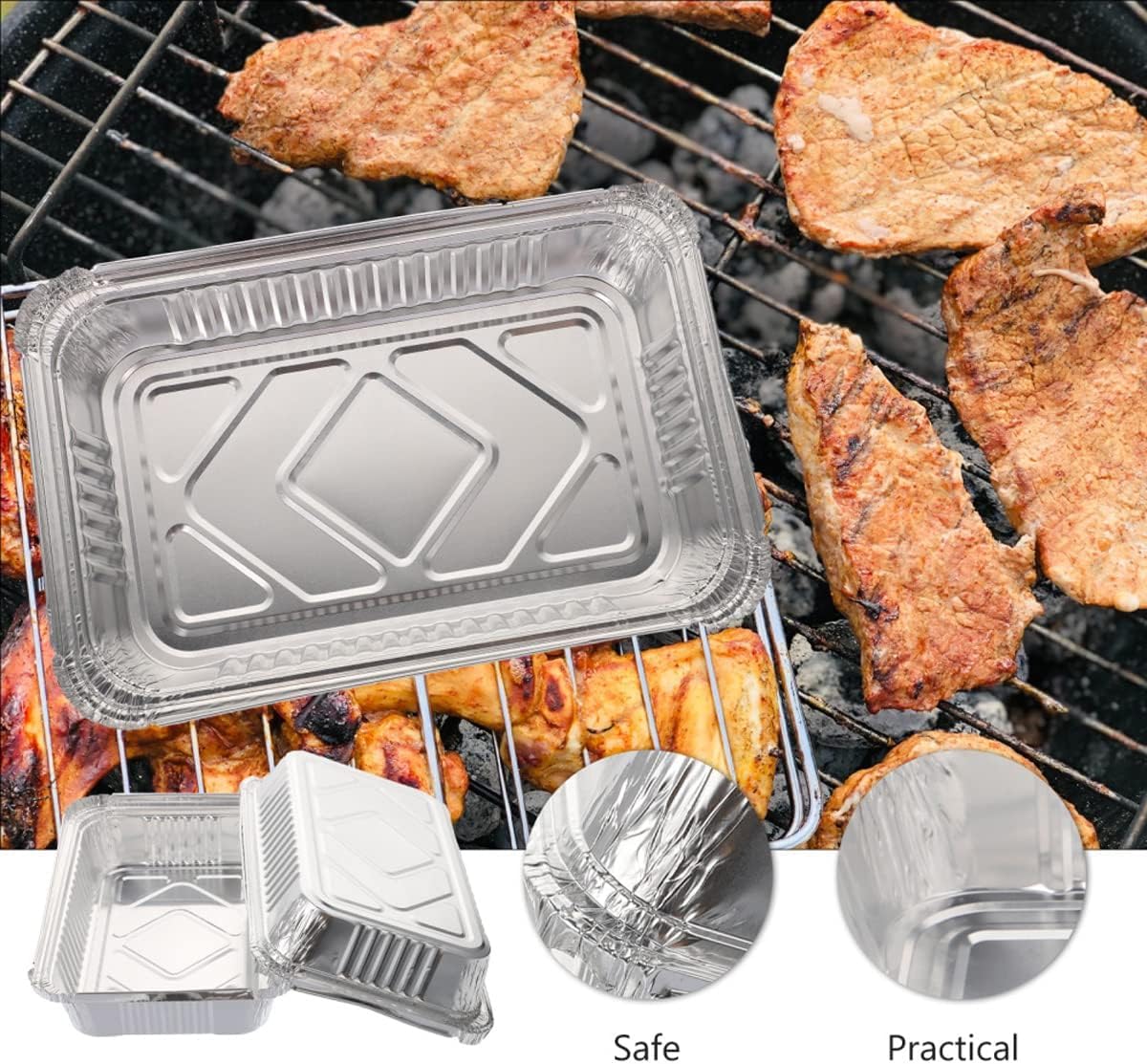 Waytiffer pan withstands up to 500°F, suitable for high-heat grilling.