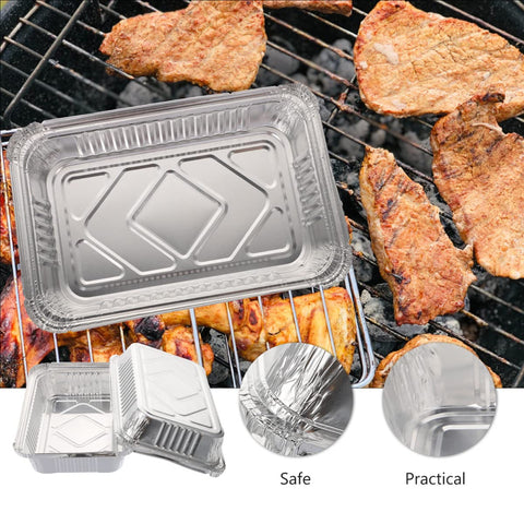 Waytiffer drip pan top 8.5x6 inches catches drippings efficiently during grilling.