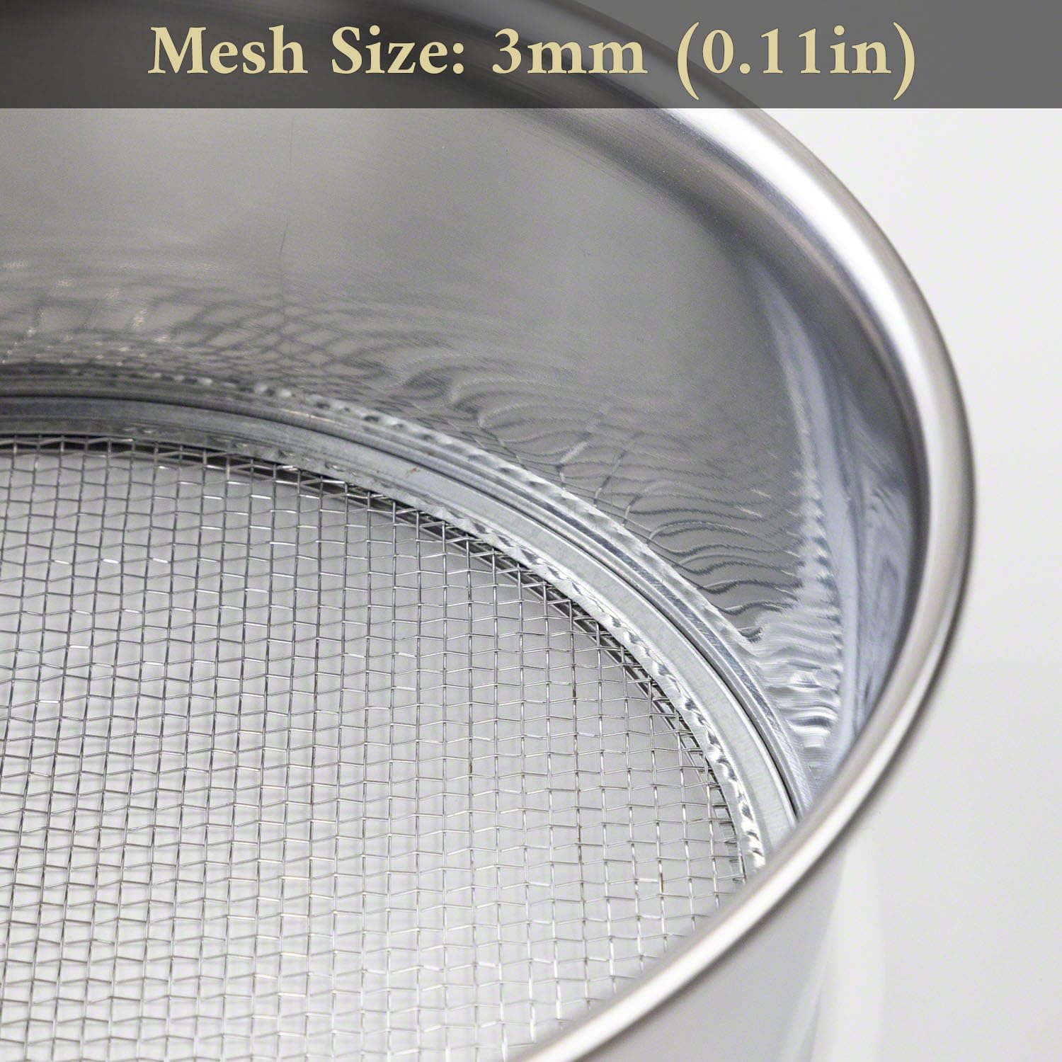 Wazakura 5mm mesh sieve helps coarse material separation in bonsai prep