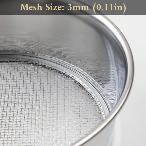 Wazakura 5mm mesh sieve helps coarse material separation in bonsai prep