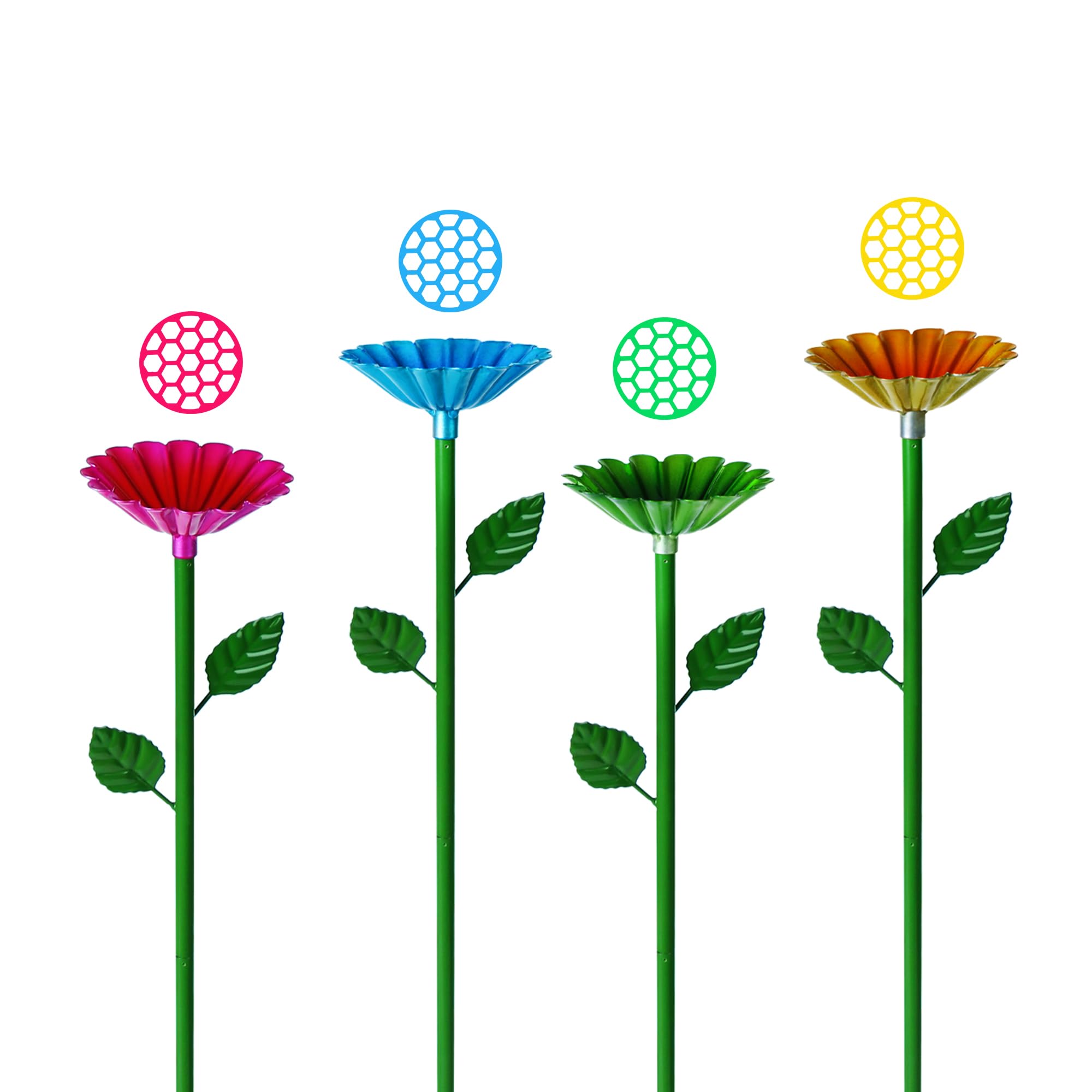 Wazitin 4-pack bee watering station kit attracts pollinators to your garden.