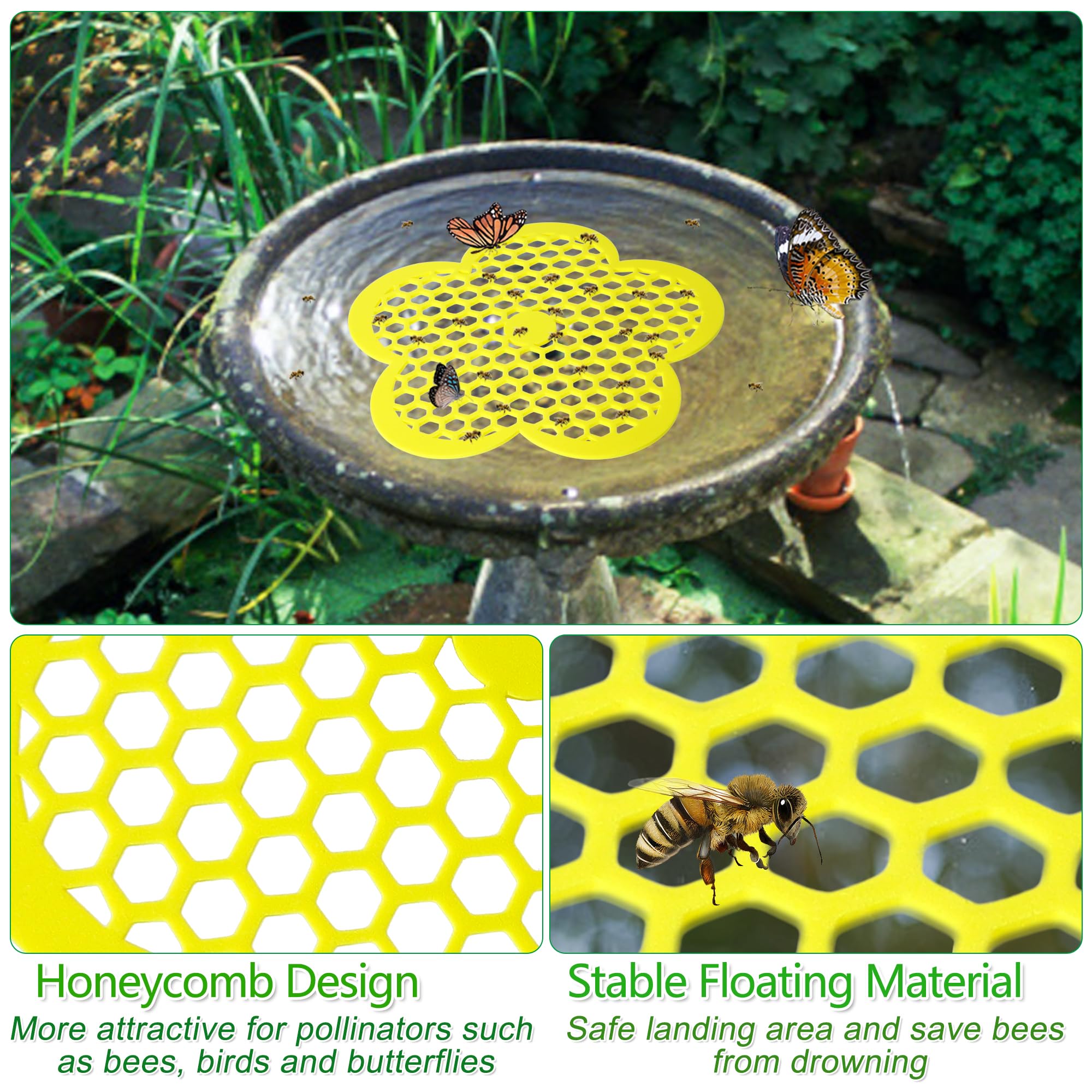 Wazitin butterfly feeder floating island ensures safe, accessible drinking spots for pollinators.