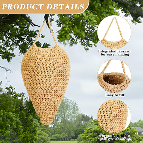 WBCBEC crochet wasp nest decor closeup hemp rope