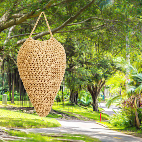WBCBEC crochet wasp nest decor beige texture