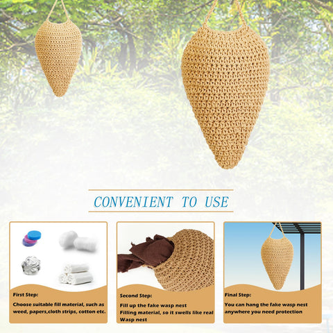 WBCBEC crochet wasp nest decor under eaves area