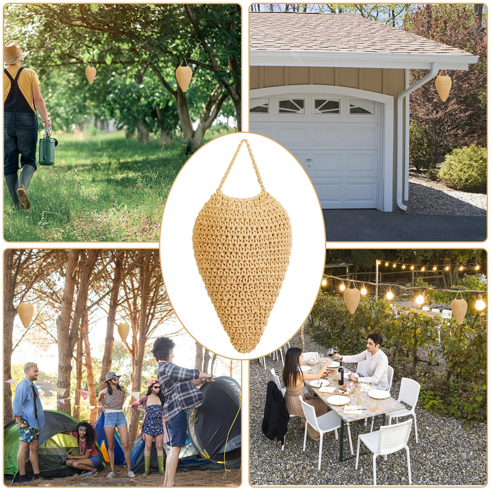 WBCBEC crochet wasp nest decor outdoor ambiance