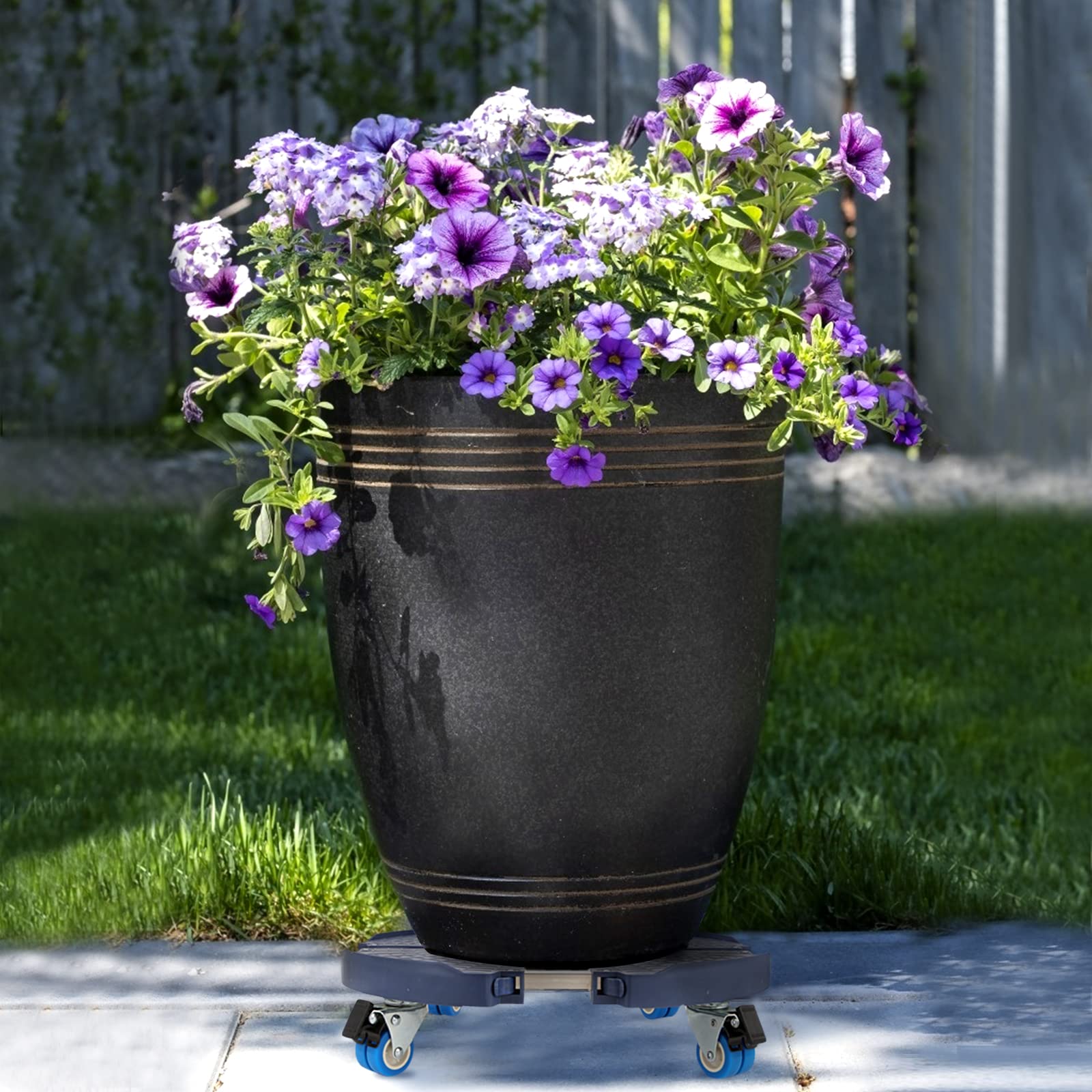 WBD WEIBIDA adjustable-15-7-8-to-21-1-4in caddy fits most planters securely.