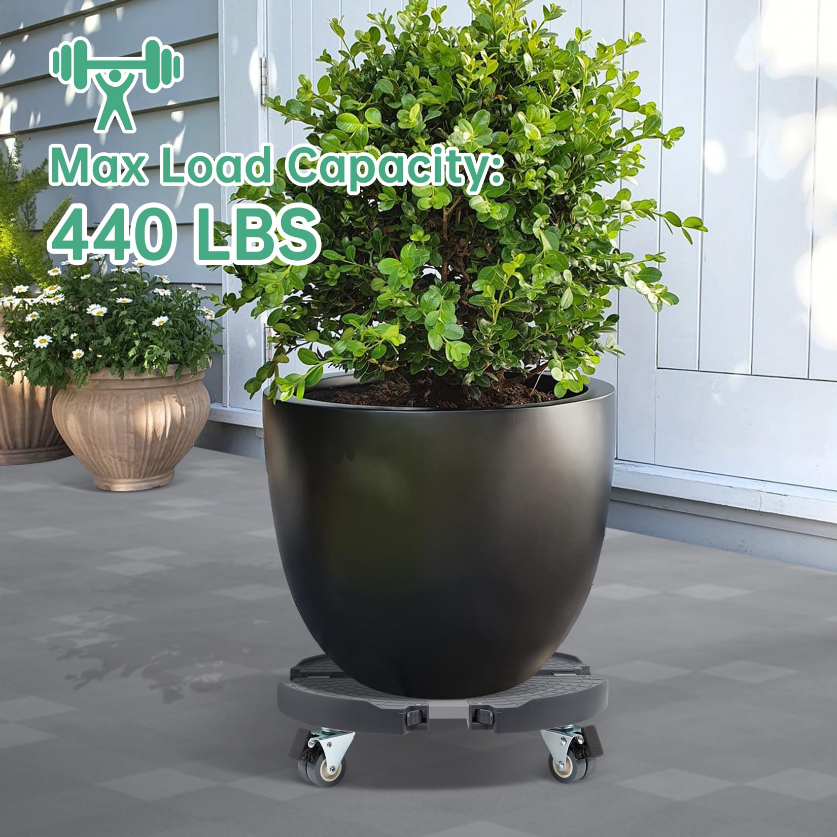 WBD WEIBIDA four swivel casters with dual locks for stable steering.