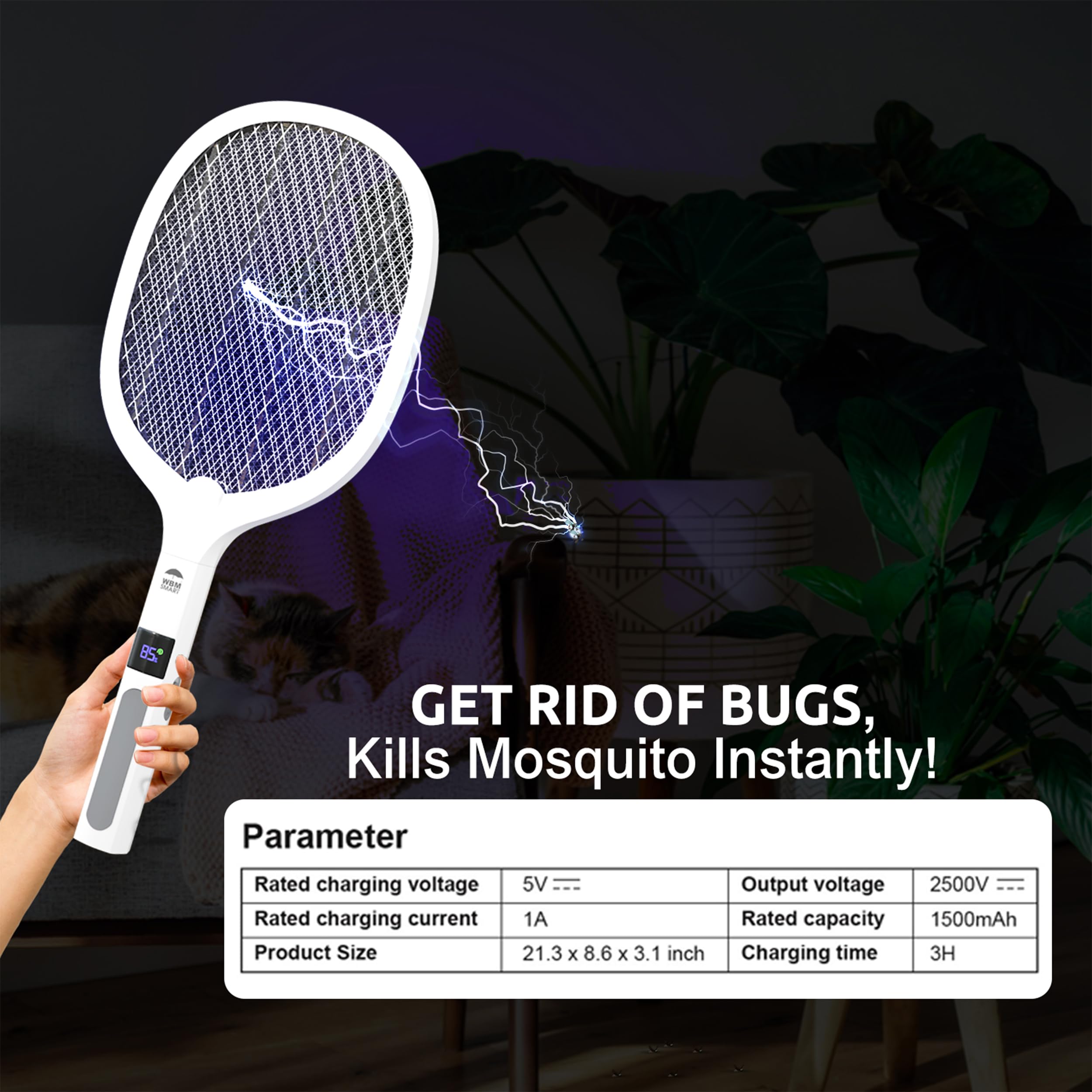 Integrated LED attraction light enhances nighttime visibility