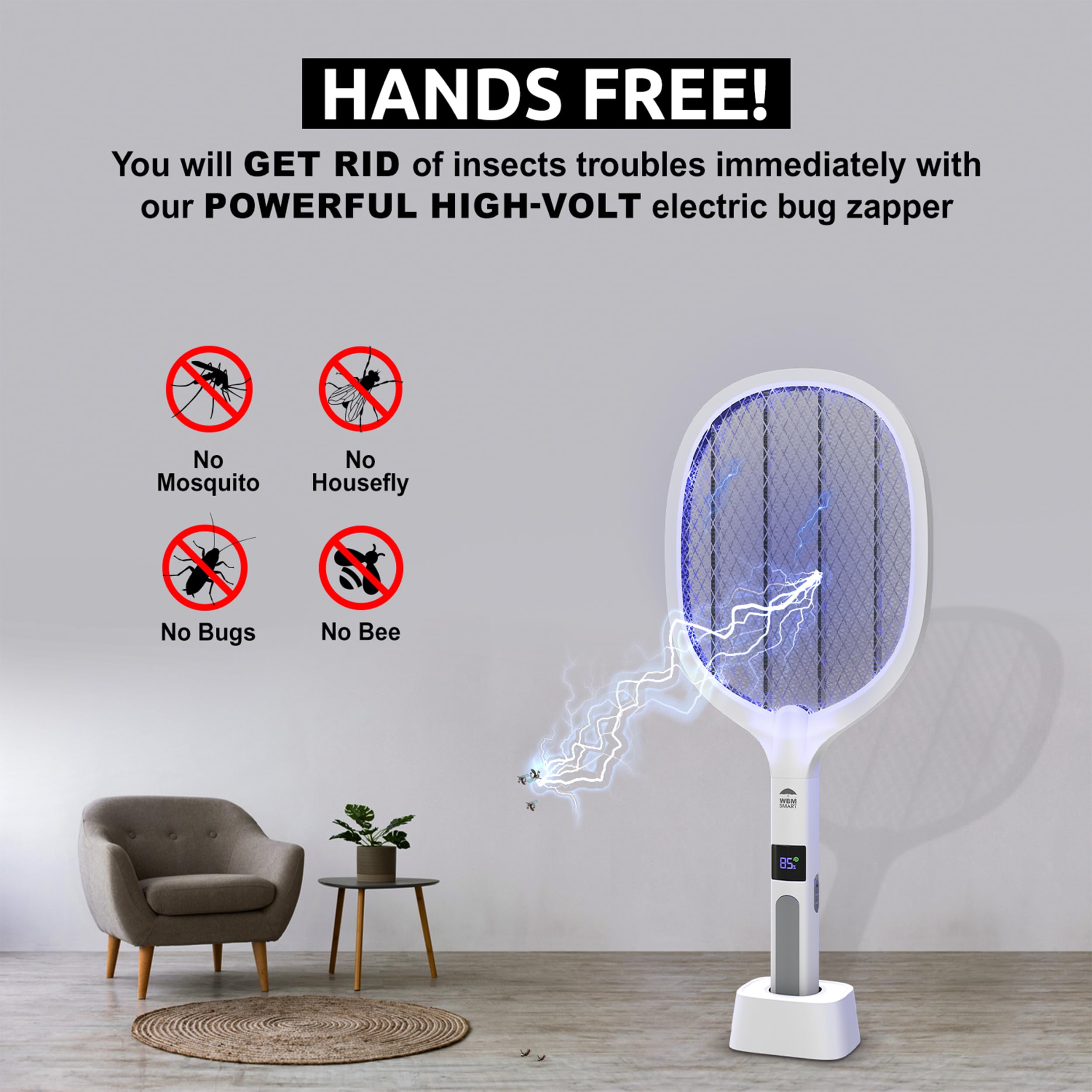 WBM SMART USB rechargeable battery powers cordless operation