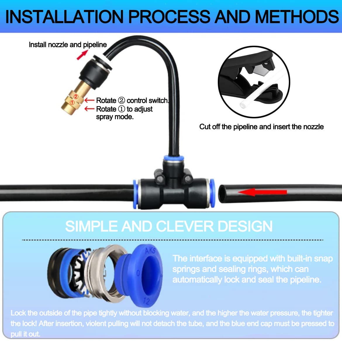 WCBMIRRI atomizing copper nozzle delivering a fine mist for efficient watering