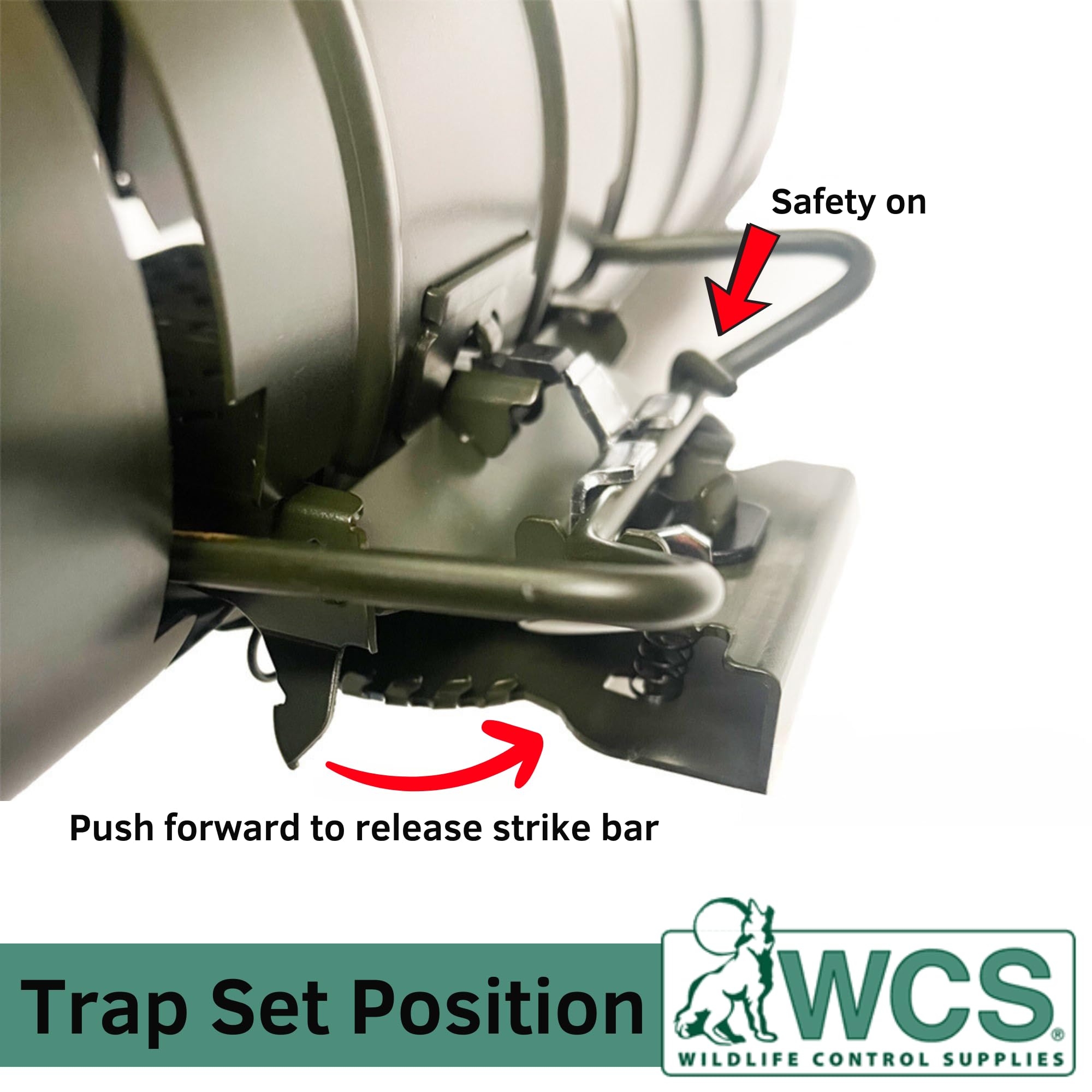 WCS Easy Set Tube Squirrel Trap mounted on fence for flexibility
