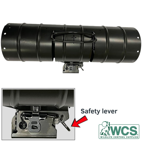 WCS Easy Set Tube Squirrel Trap rust-resistant steel for outdoor use