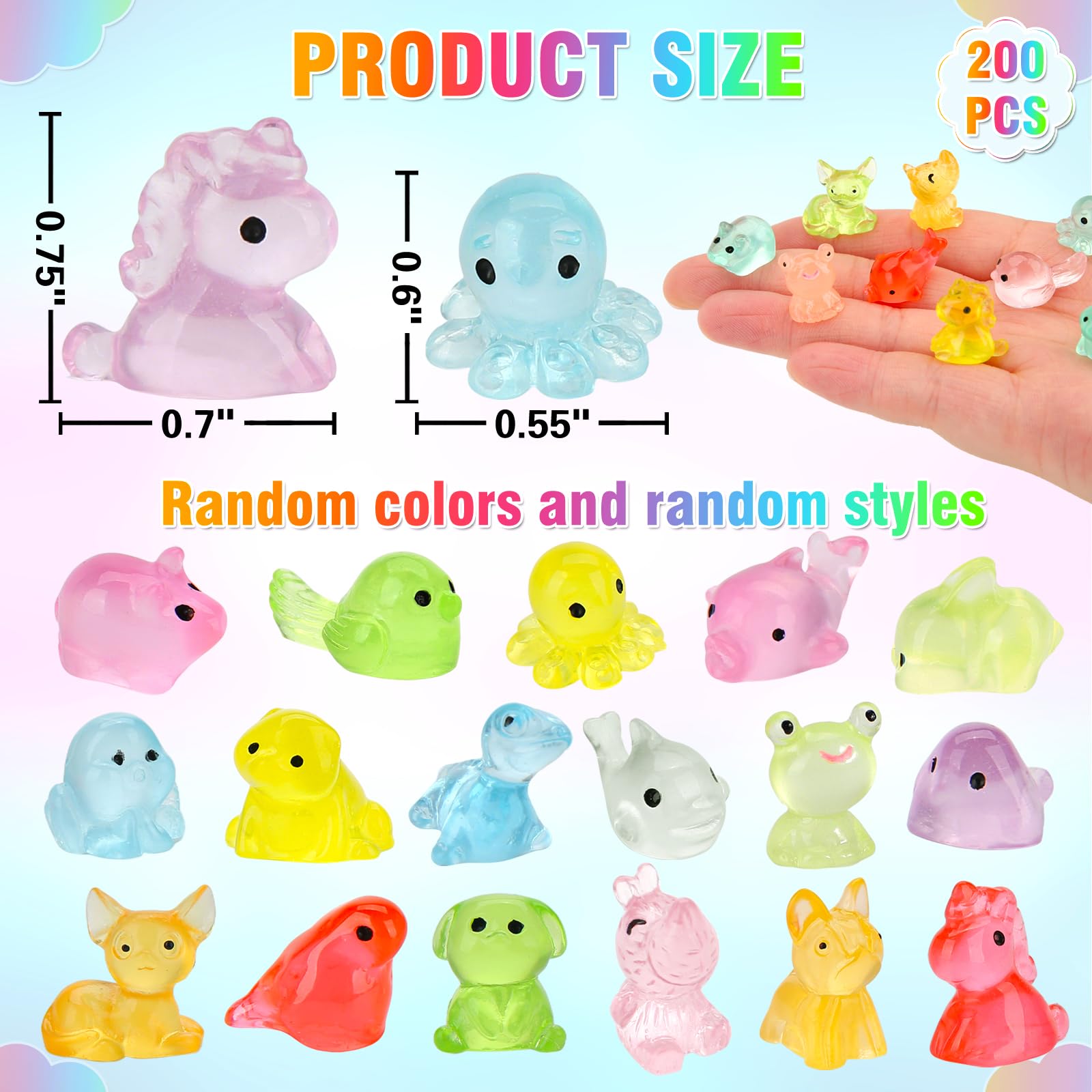 WDARTG mini animals arrive in a clear jar for gifts and prizes.