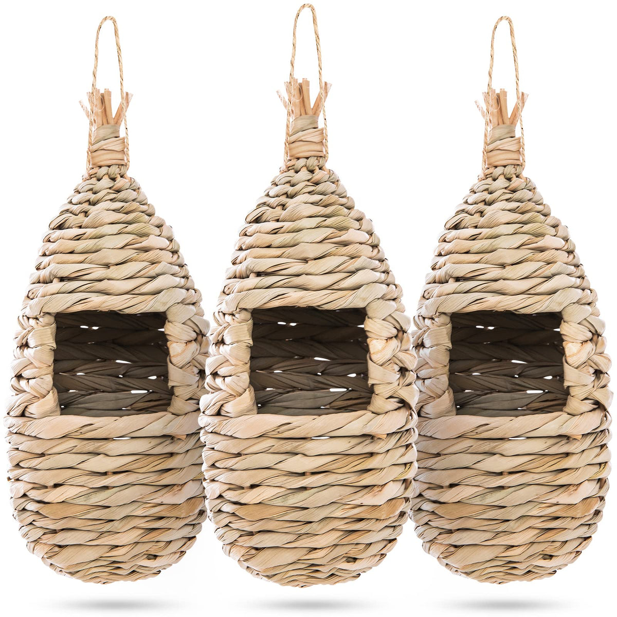 WDEFUN hummingbird house hanging design attracts birds and enhances outdoor decor.