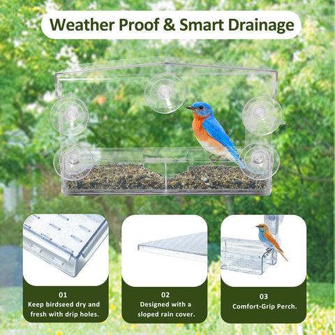 WDG weatherproof design resists wind and rain for year-round use.