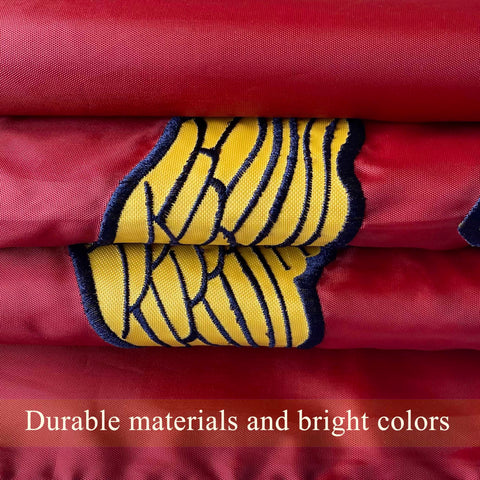 WDGG all-weather UV-protected flag withstands sun and weather.