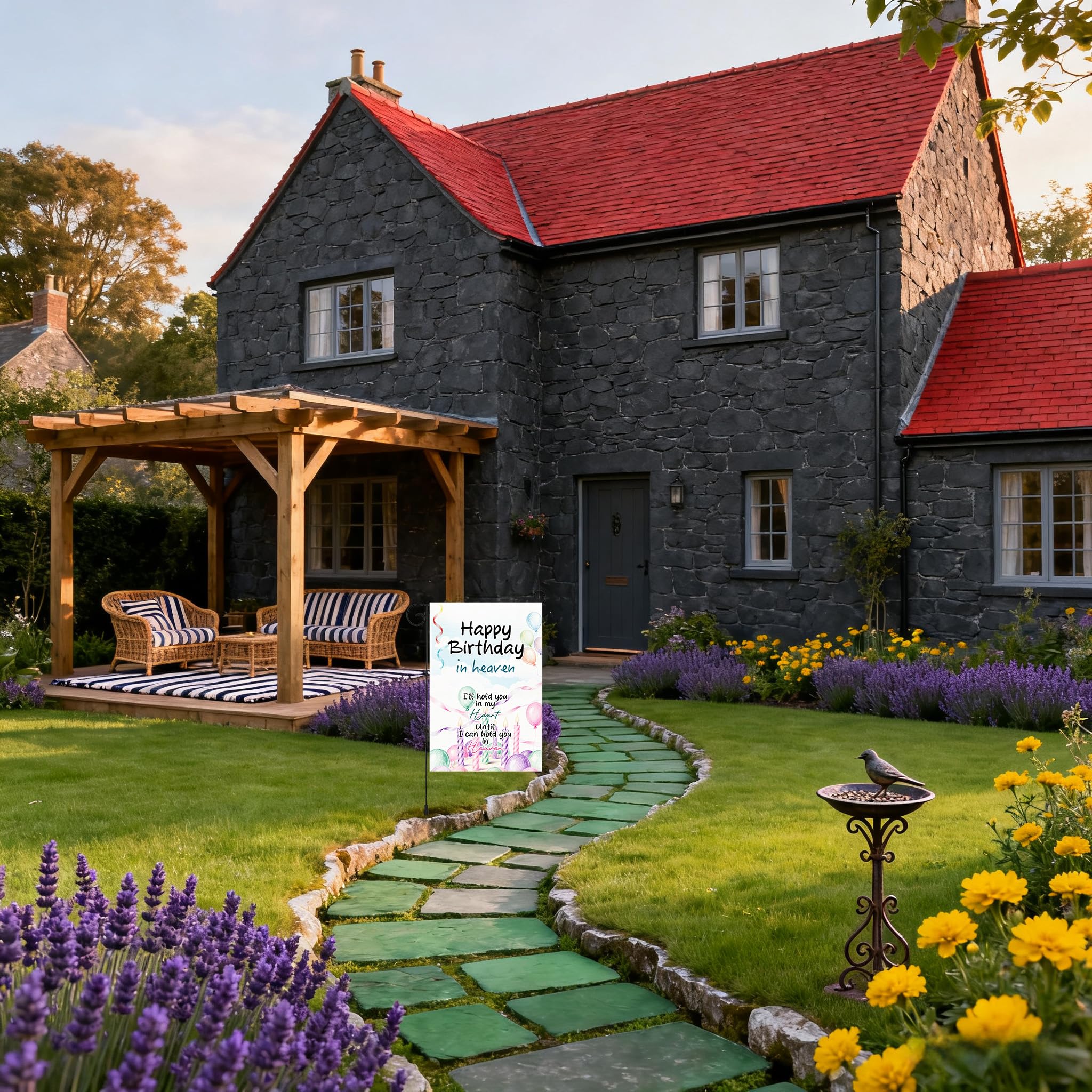 WDPHWTDP 12x18 inch flag size ideal for gardens and graves.