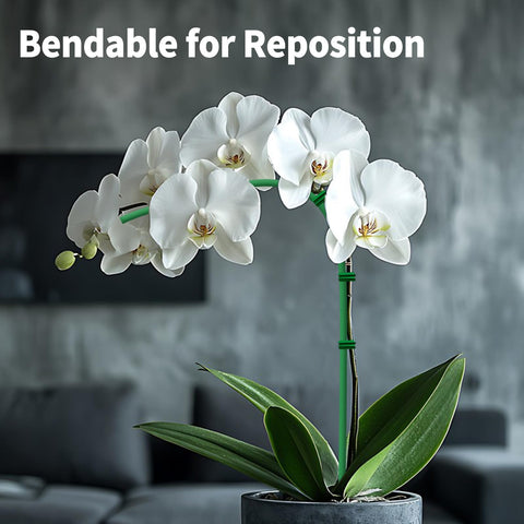WDZZHOT green metallic steel stake blends with plants for discreet support.