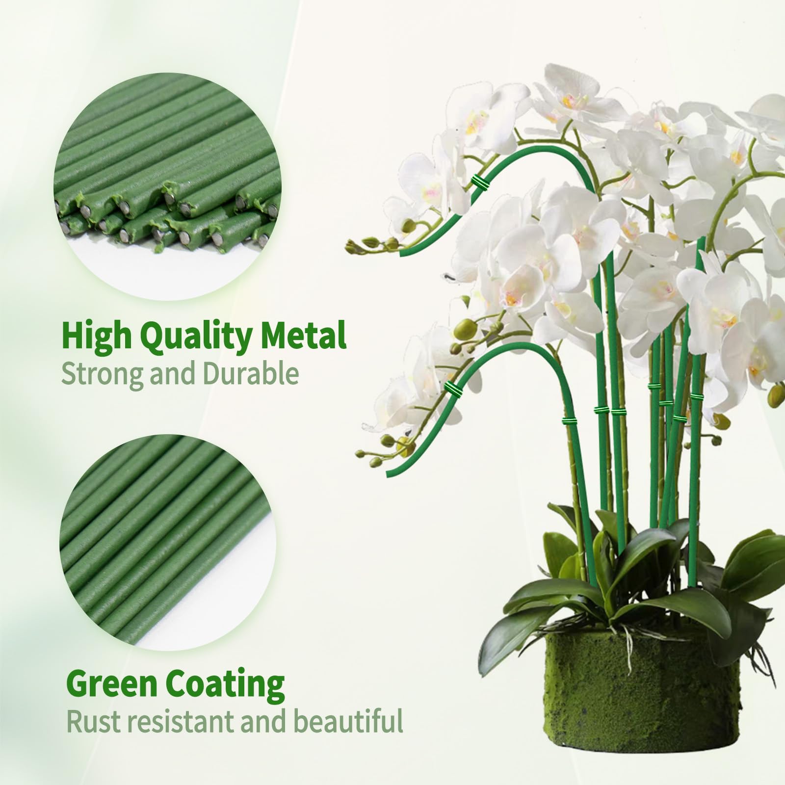 WDZZHOT orchid stake bends to fit delicate potted plants.