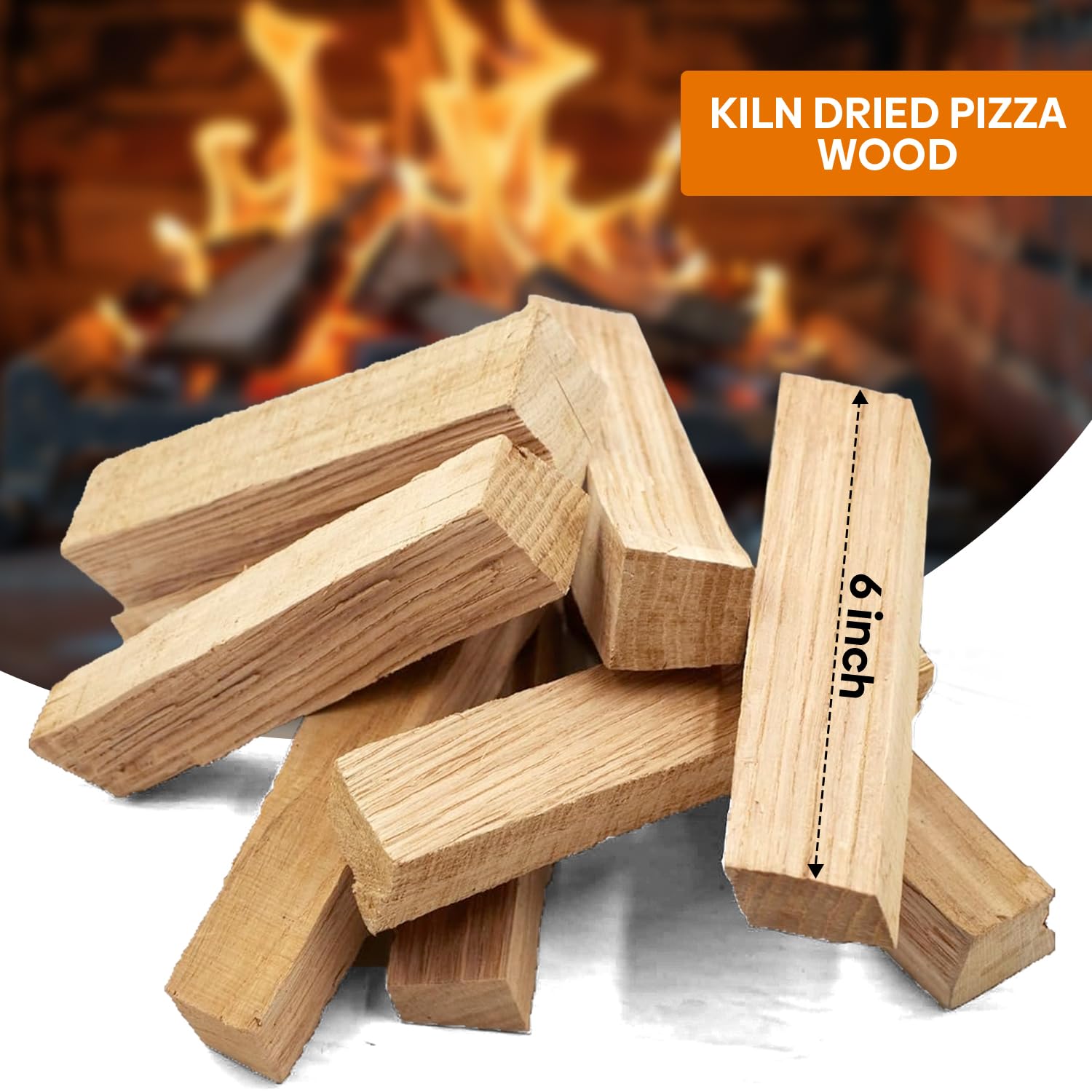W&E Choice natural oak pizza wood for clean burn and aroma