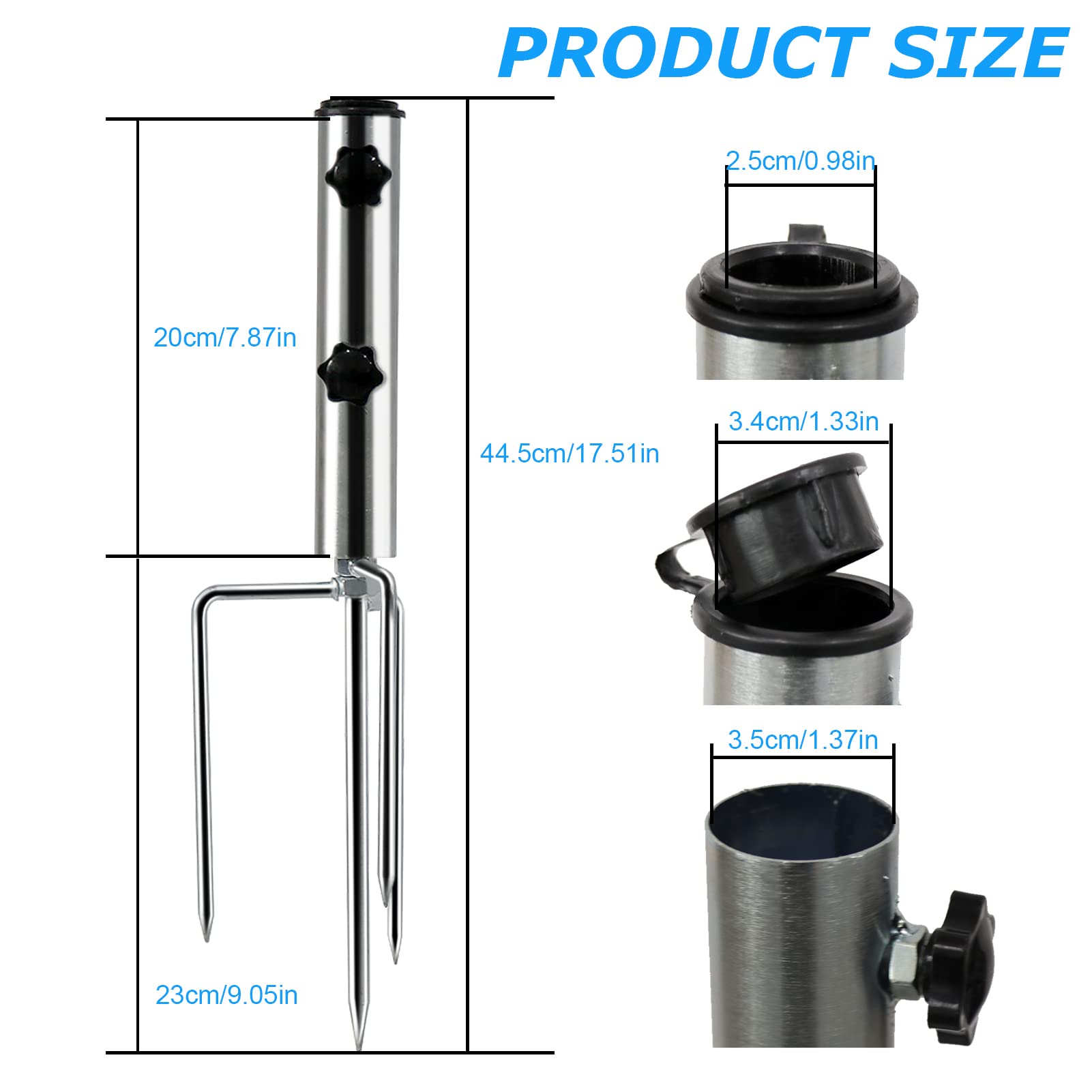 weallbuy beach sand anchor in galvanized metal resists rust for long outdoor use.