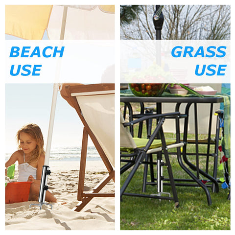 weallbuy versatile base works on sand, grass, and other outdoor surfaces.