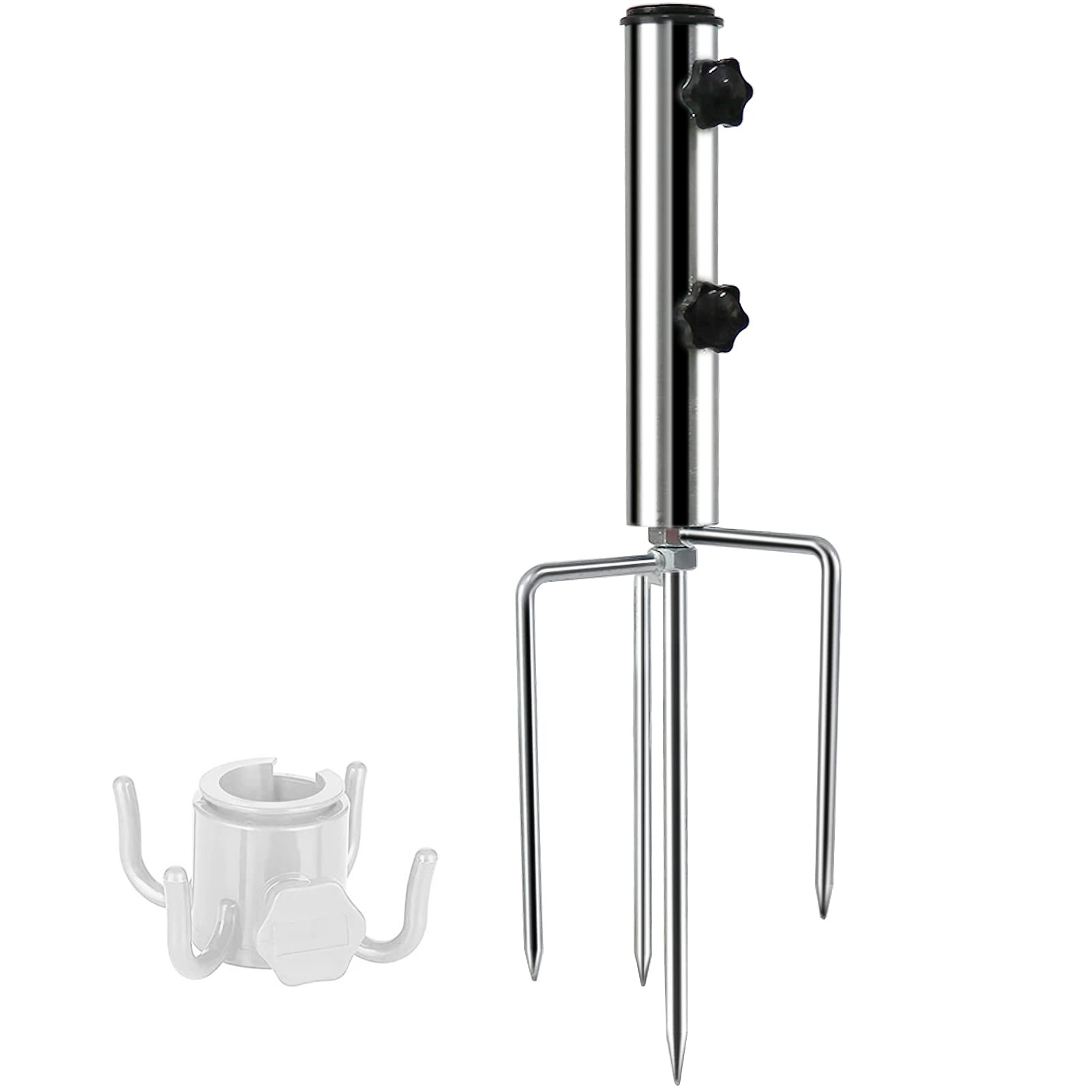 weallbuy removable umbrella base with four legs creates a stable beach shade setup.