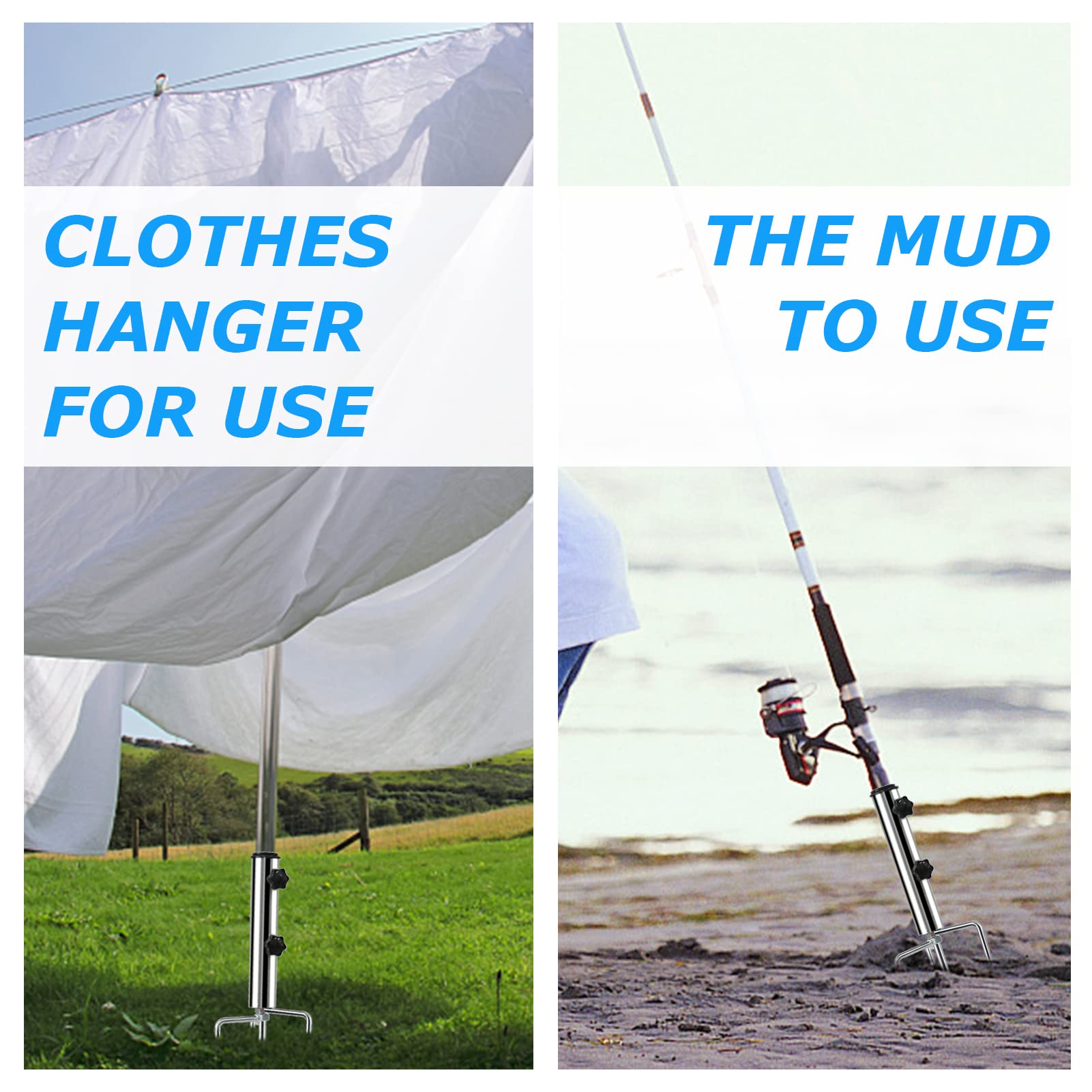 weallbuy ground anchor is detachable for easy storage after beach days.