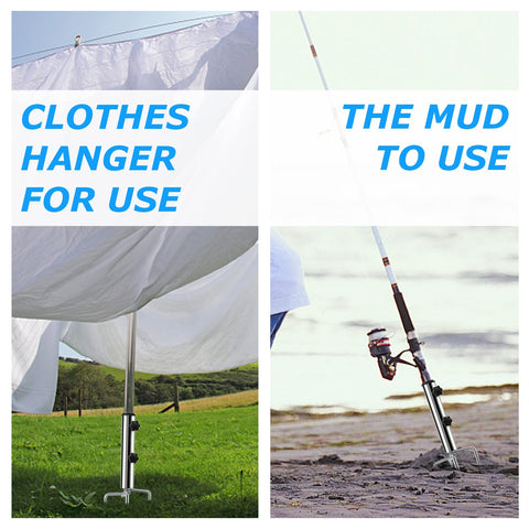 weallbuy ground anchor is detachable for easy storage after beach days.