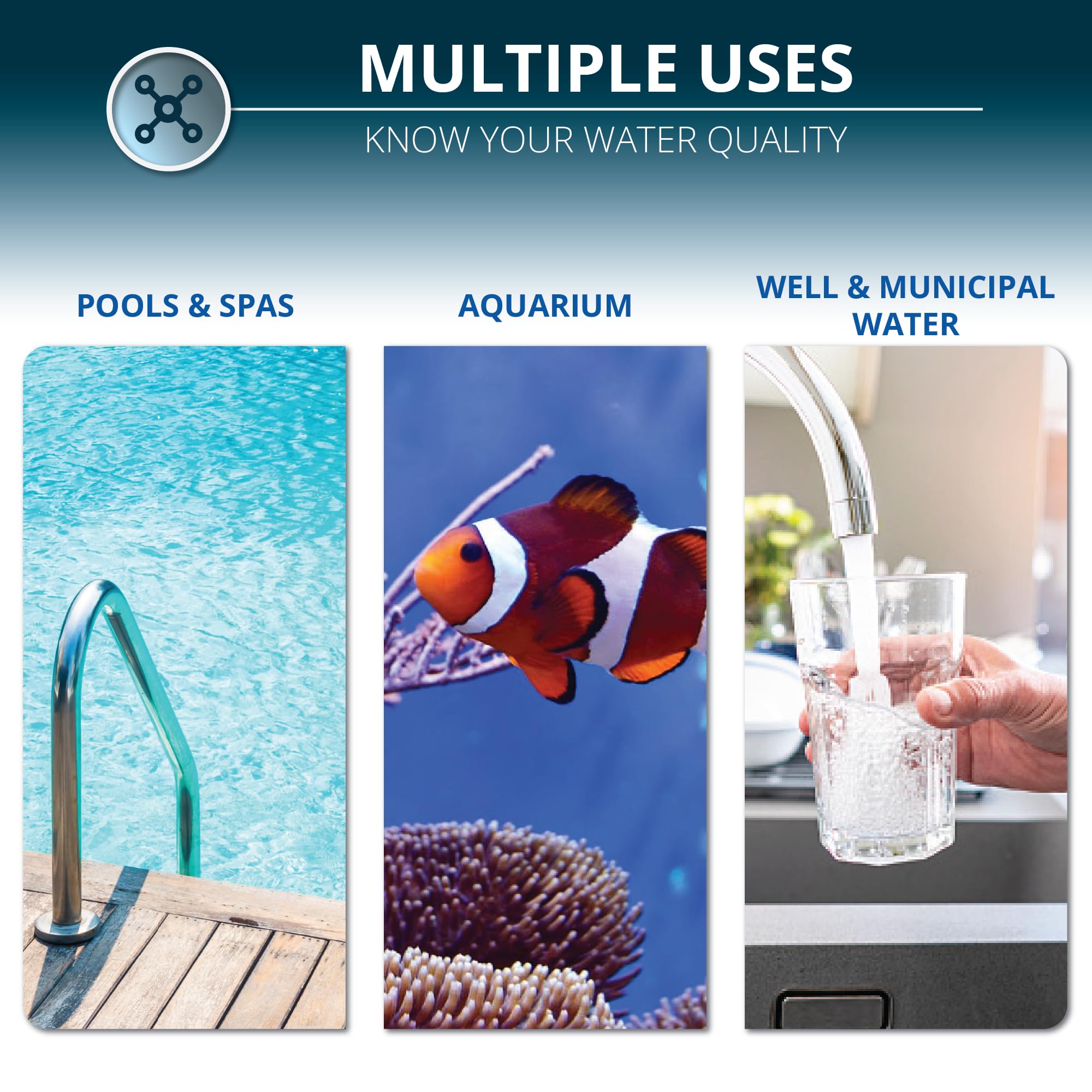 WEAQUA testing in action shows easy tap water analysis at home.