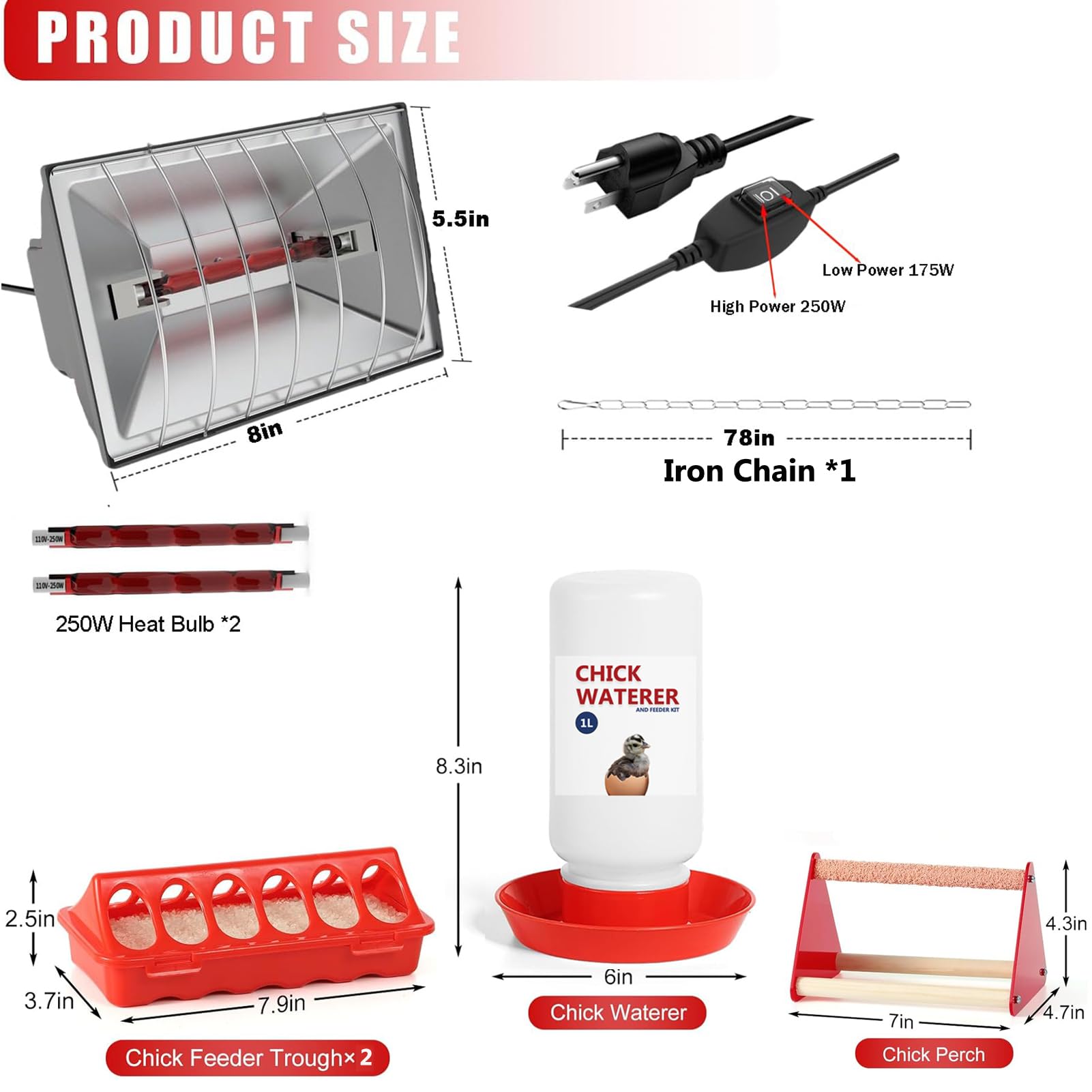 Weartfun chick starter kit with feeder and waterer keeps chicks fed and hydrated.