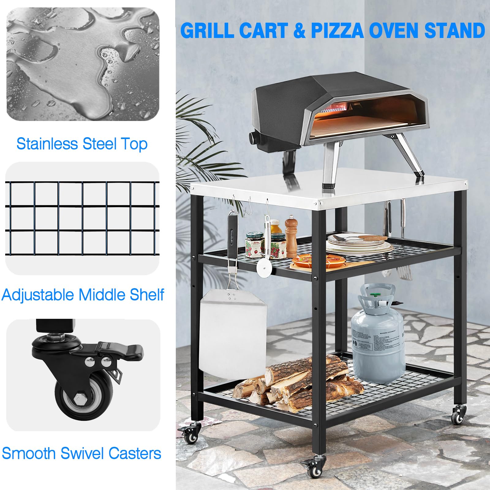 WEASHUME adjustable under-shelf keeps ingredients organized and reachable.