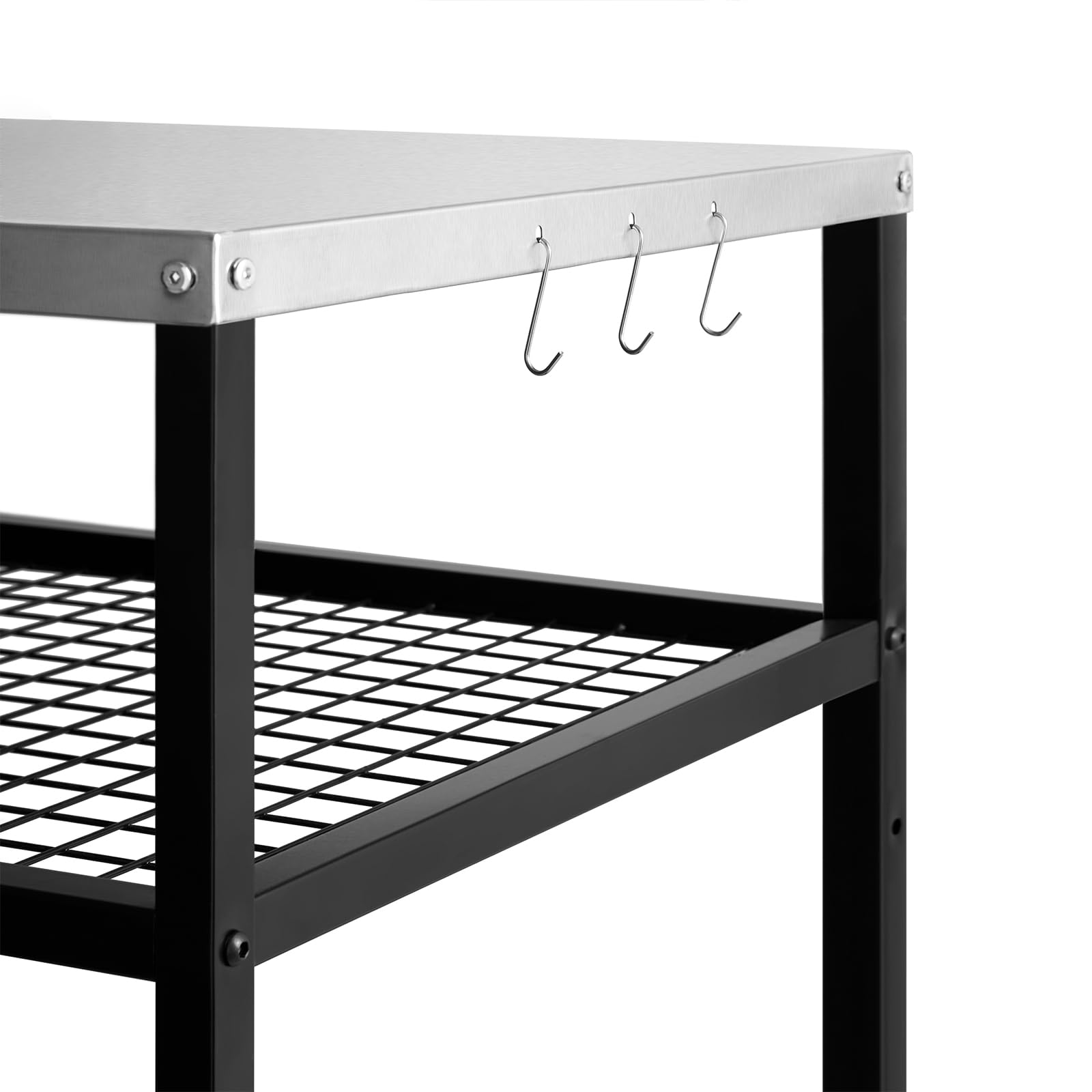WEASHUME lockable wheels ensure stable positioning during cooking.
