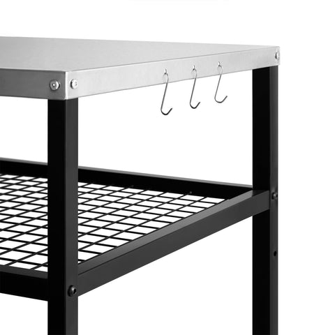 WEASHUME lockable wheels ensure stable positioning during cooking.