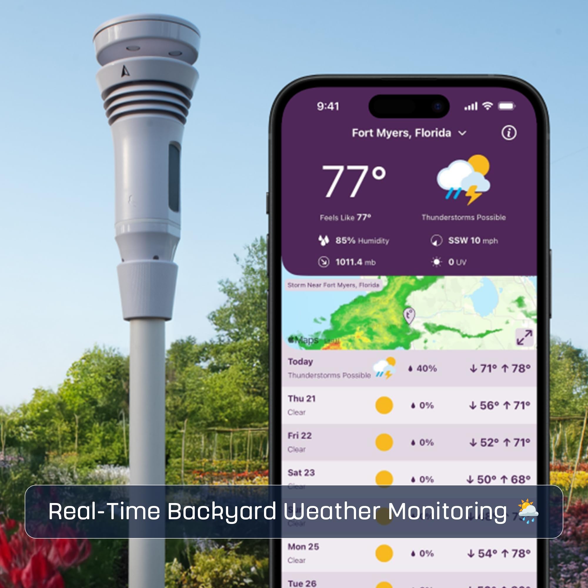 WeatherFlow Tempest with Alexa integration enables voice-activated weather routines.