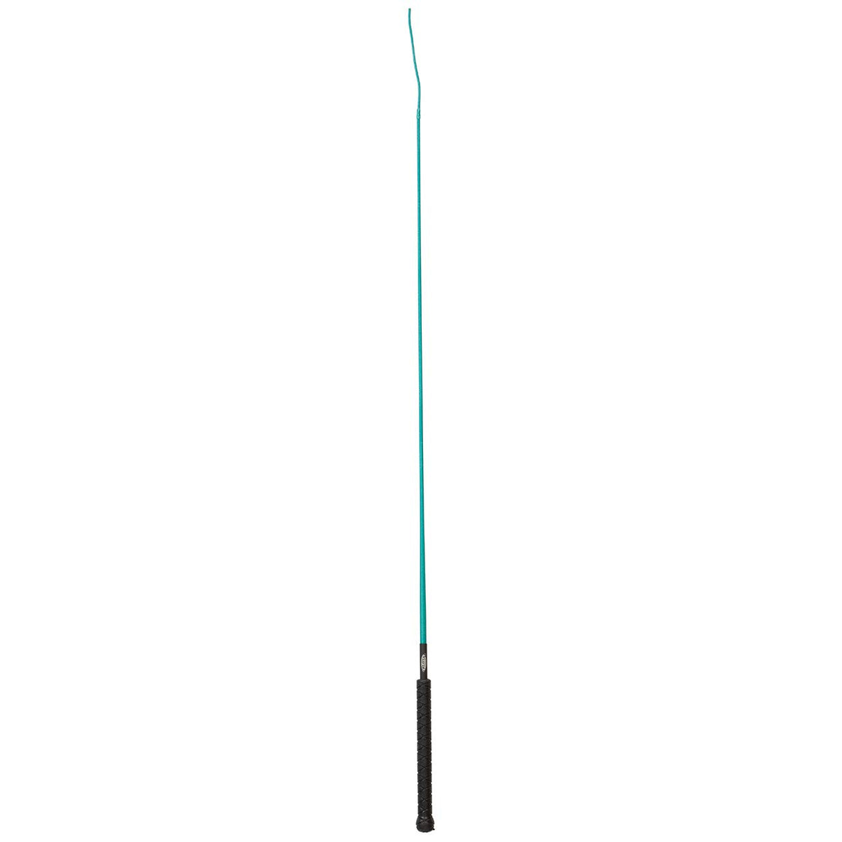 Weaver Leather Livestock pig whip in teal with rubber grip for confident guiding.