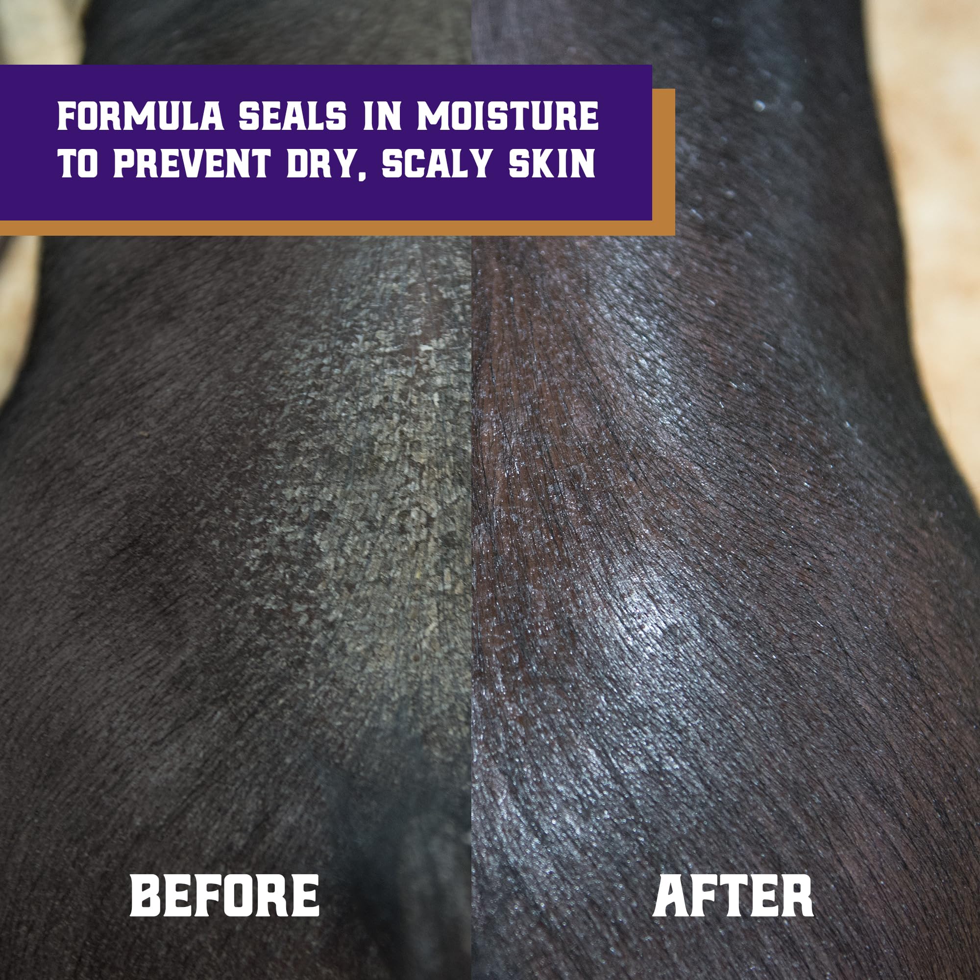 Weaver Leather swine conditioner skin-hydration scene highlights nourished skin for grooming.