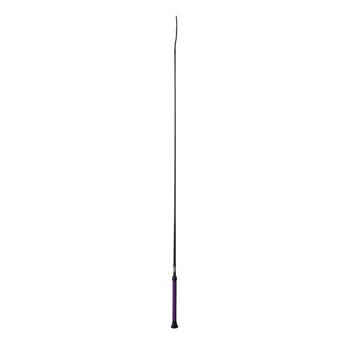 Weaver Livestock pig show whip with purple leather handle for secure training.
